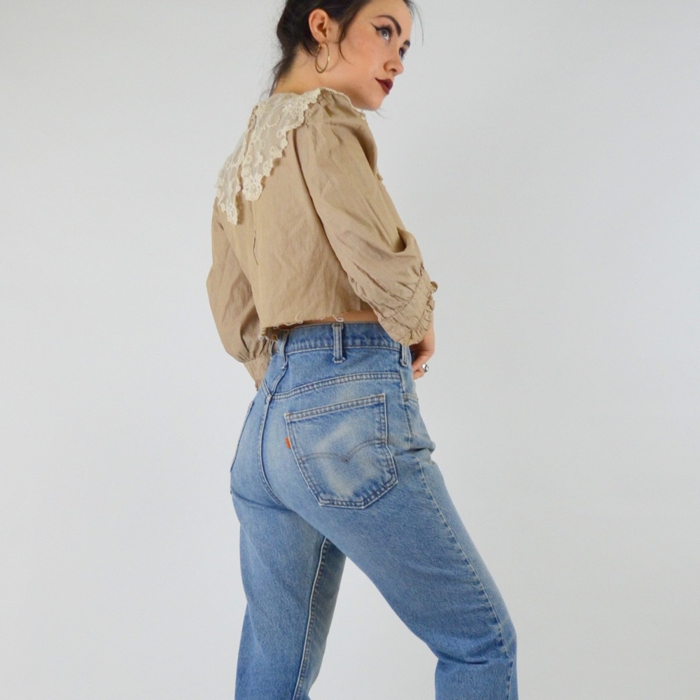 1970s Distressed Levi Vintage Flare Jeans